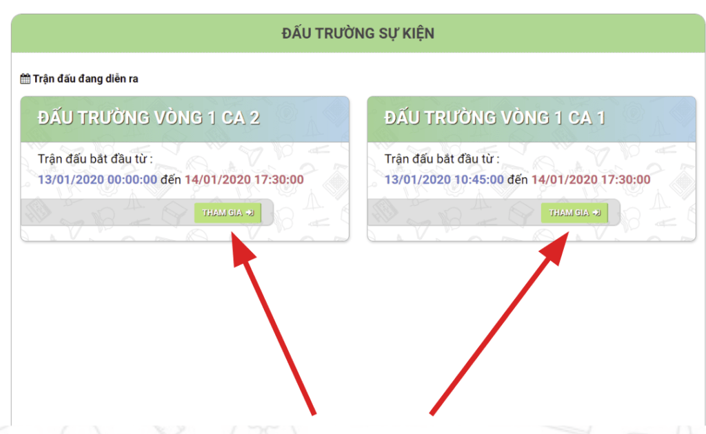 Đăng nhập đấu trường toán học 