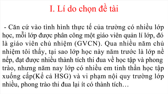 Bài thuyết trình thi giáo viên giỏi