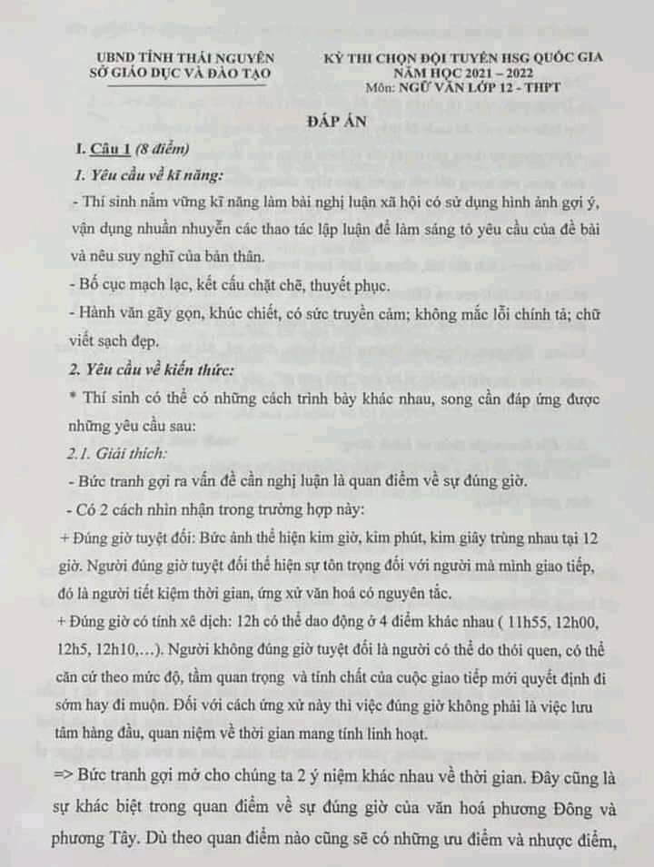 Đề thi HSG Văn THPT