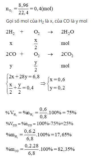X&aacute;c định th&agrave;nh phần phần trăm theo thể t&iacute;ch v&agrave; theo khối lượng của hỗn hợp X