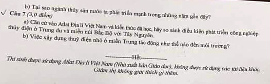 Đề thi học sinh giỏi Địa lí thpt