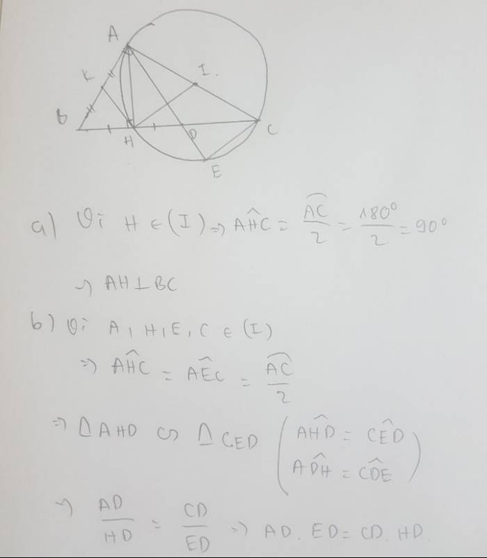 Cho ∆ABC vu&ocirc;ng tại A (AB < AC)