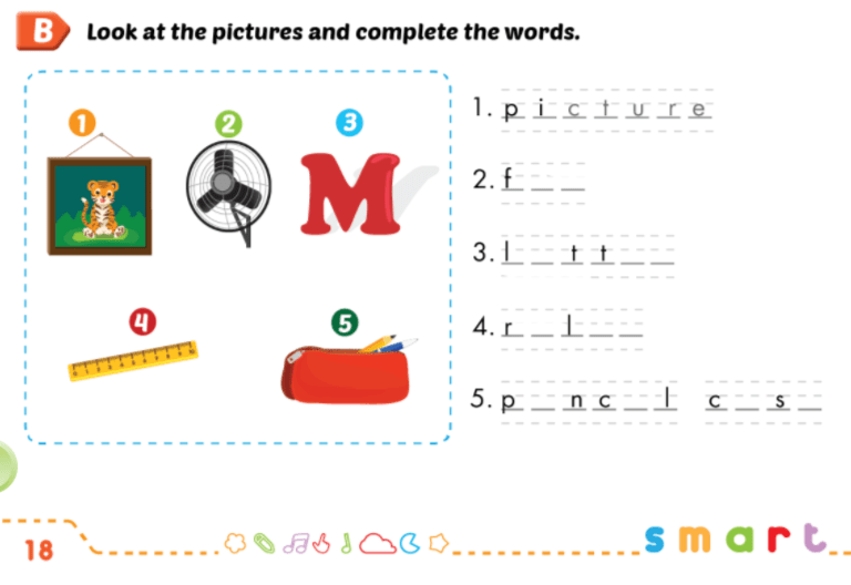 Giải SBT i-learn Smart Start 3 Unit 2 Lesson 3