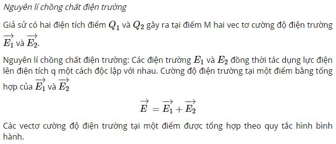 Ph&aacute;t biểu nguy&ecirc;n l&iacute; chồng chất điện trường