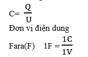 Điện dung của tụ điện l&agrave; g&igrave;?