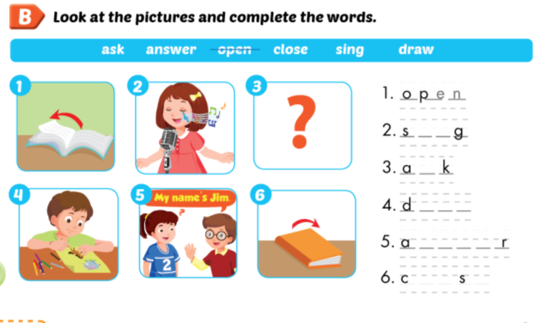 Giải SBT i-Learn Smart Start 3 Unit 2 Lesson 4