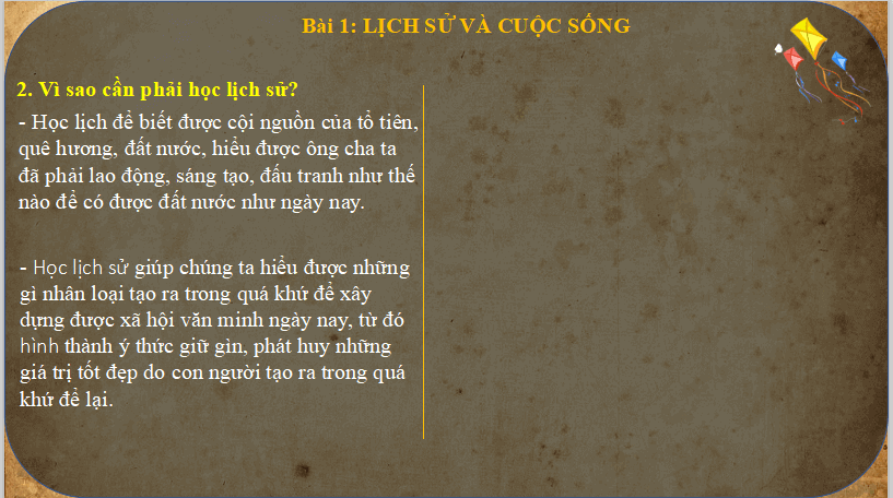 Bài giảng lịch sử 6