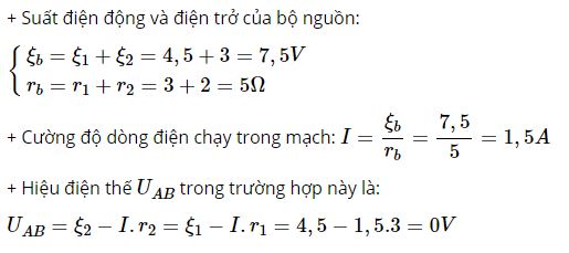 T&iacute;nh cường độ d&ograve;ng điện chạy trong mạch v&agrave; hiệu điện thế UAB