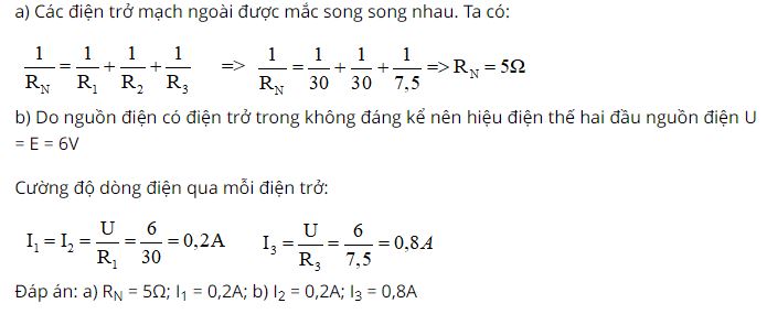 T&iacute;nh điện trở mạch tương đương RN của mạch ngo&agrave;i