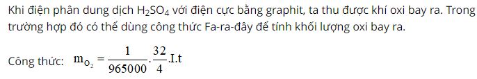 C&oacute; thể d&ugrave;ng c&ocirc;ng thức Fa-ra-đ&acirc;y để t&igrave;m khối lượng oxi bay ra được kh&ocirc;ng?