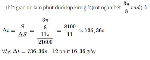 Nếu lấy mốc thời gian l&agrave; l&uacute;c 5 giờ 15 ph&uacute;t th&igrave; sau &iacute;t nhất bao l&acirc;u kim ph&uacute;t đuổi kịp kim giờ?