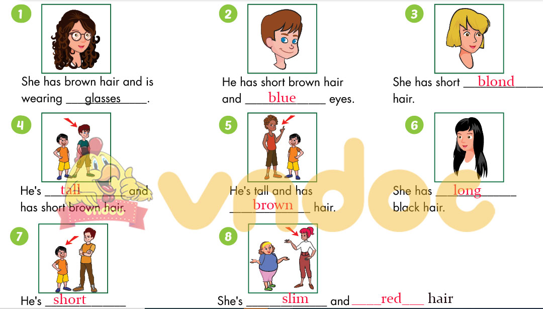 Sách bài tập tiếng Anh lớp 6 Unit 3 Lesson 1