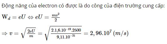 T&iacute;nh tốc độ của &ecirc;lectron m&agrave; s&uacute;ng ph&aacute;t ra