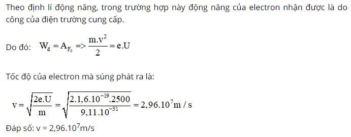 T&iacute;nh tốc độ của &ecirc;lectron m&agrave; s&uacute;ng ph&aacute;t ra