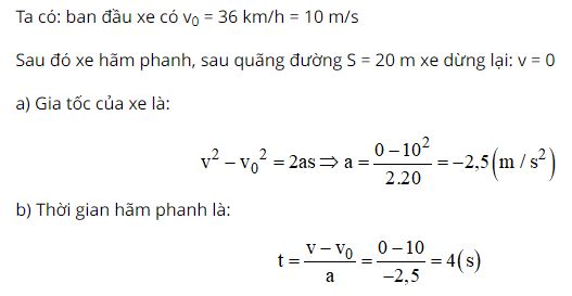 T&iacute;nh thời gian h&atilde;m phanh