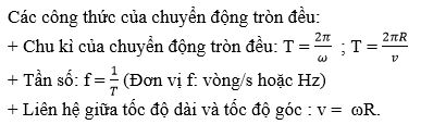 Viết c&ocirc;ng thức li&ecirc;n hệ giữa tốc độ d&agrave;i v&agrave; tốc độ g&oacute;c trong chuyển động tr&ograve;n đều