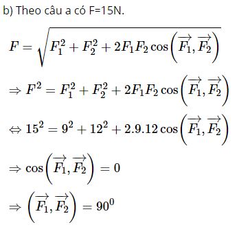 Trong số c&aacute;c gi&aacute; trị sau đ&acirc;y, gi&aacute; trị n&agrave;o l&agrave; độ lớn của hợp lực?