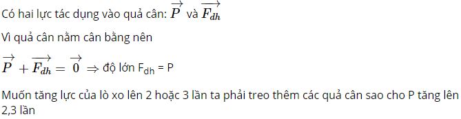 Lực của l&ograve; xo ở H&igrave;nh 12.2b c&oacute; độ lớn bằng bao nhi&ecirc;u?