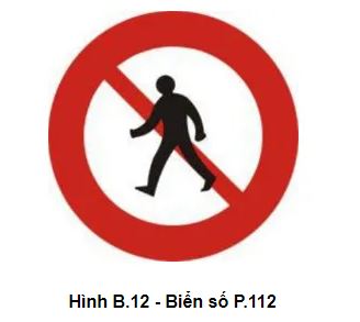 Biển báo cấm người đi bộ