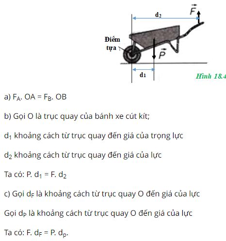 H&atilde;y vận dụng quy tắc momen lực v&agrave;o c&aacute;c trường hợp sau