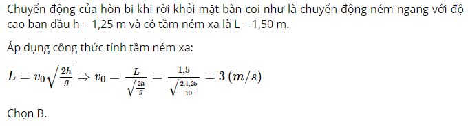 Hỏi tốc độ của vi&ecirc;n bi l&uacute;c rời khỏi b&agrave;n?
