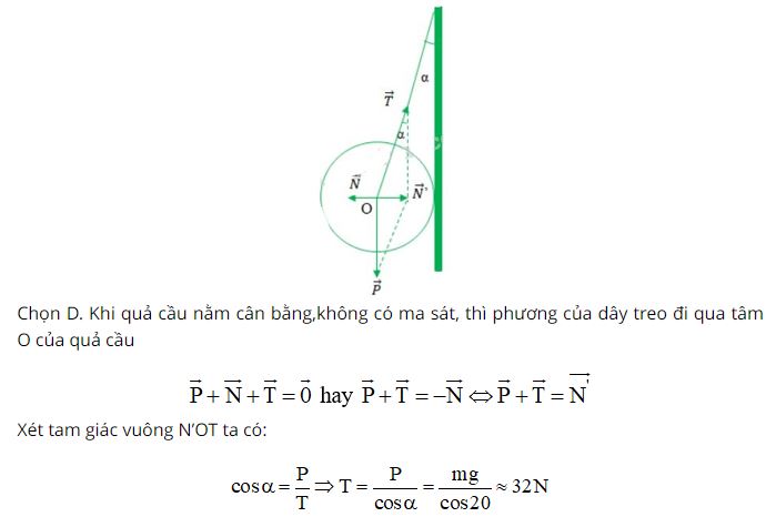 Lực căng T của d&acirc;y l&agrave; bao nhi&ecirc;u?
