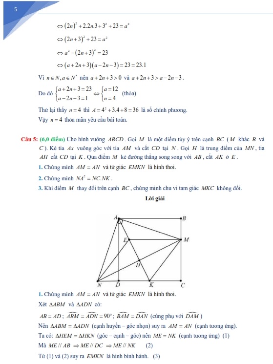 Bộ đề thi học sinh giỏi lớp 8 môn Toán năm 2020 - 2021