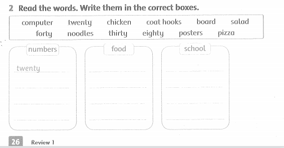 Family and Friends 3 Workbook Review 1