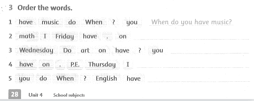 Family and Friends 3 Workbook Unit 4 Lesson 1