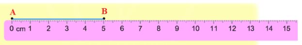 Vẽ đoạn thẳng AB dài 5 cm