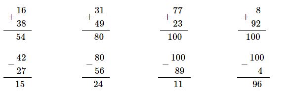 Bài 1 trang 96 SGK Toán lớp 2 tập 1 Cánh Diều