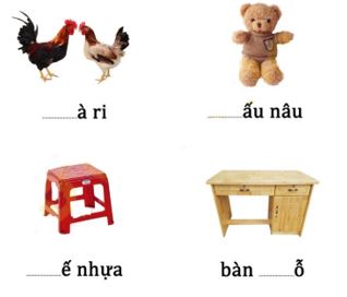 Đề thi cuối kì 1 lớp 1 môn Tiếng Việt