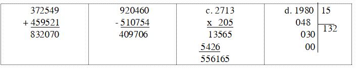 Đề thi học kì 1 lớp 4 môn Toán