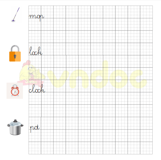 Tập viết Tiếng Anh lớp 1 Unit 9 In the shop