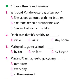 Soạn tiếng Anh 7 Unit 7 Getting started