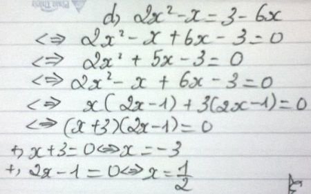 Giải phương tr&igrave;nh lớp 8