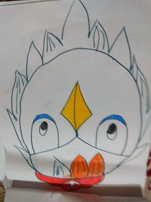 Vẽ bức tranh trang tr&iacute; mặt nạ động vật