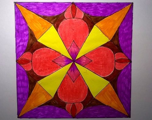 Vẽ họa tiết trang tr&iacute; h&igrave;nh chữ nhật