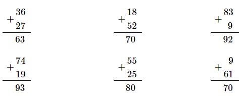 Bài 1 trang 89 SGK Toán 2 tập 1