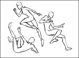 Vẽ 5 d&aacute;ng người đang hoạt động