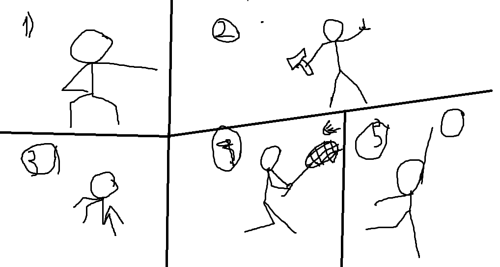 Vẽ 5 d&aacute;ng người đang hoạt động