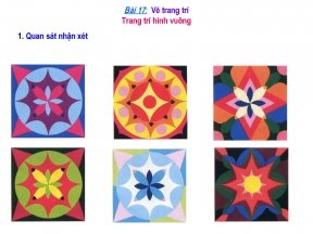 Vẽ trang tr&iacute; họa tiết h&igrave;nh vu&ocirc;ng đơn giản