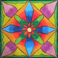 Vẽ trang tr&iacute; họa tiết h&igrave;nh vu&ocirc;ng đơn giản