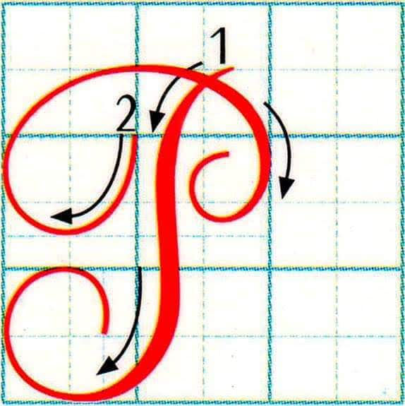 Cách viết chữ P hoa