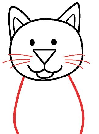 Bước 4: Vẽ râu mèo