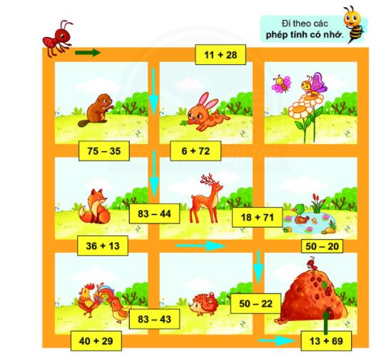 Vui học (trang 112 SGK Toán 2 tập 1)