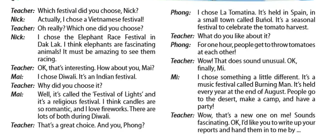 Tiếng Anh lớp 7 Unit 9 Getting started