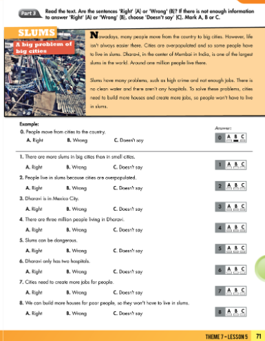 Smart World 7 Workbook giải bài tập Unit 7 Lesson 5