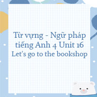 Từ vựng - Ngữ pháp Unit 16 lớp 4 Let's go to the bookshop