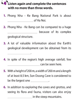 Unit 8 lớp 11 Listening